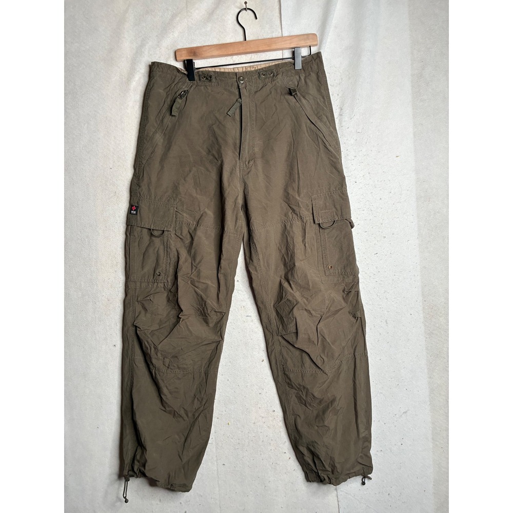Suisse Sport Mens Cargo Pants Brown‎ Olive Cotton Nylon Hiking Tactical 34x31